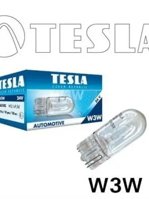 Žárovka 24V W3W W2,1x9,5d celosklo TESLA Autentický