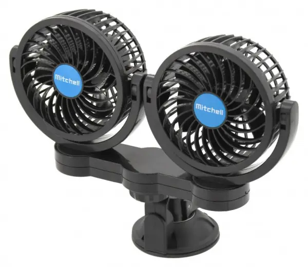 Přímo Od Výrobce Ventilátor Mitchell DUO 2x108mm, 12V na přísavku