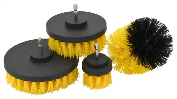 Zlevněný Sada čistících kartáčů 4ks 1/4" HEX nástavec-nerezová ocel, štětiny-nylon