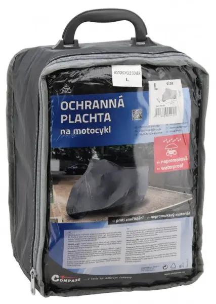 Akční Nabídka Plachta krycí na motocykl vel.L 100% WATERPROOF 232x100x125cm