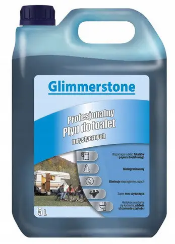 Oblíbený WC chemie glimmerstone 5l, modrá