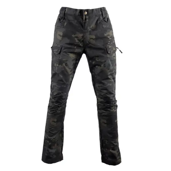 Zlevněný Kalhoty maskáčové, taktické, multicam black, L, Smilodon
