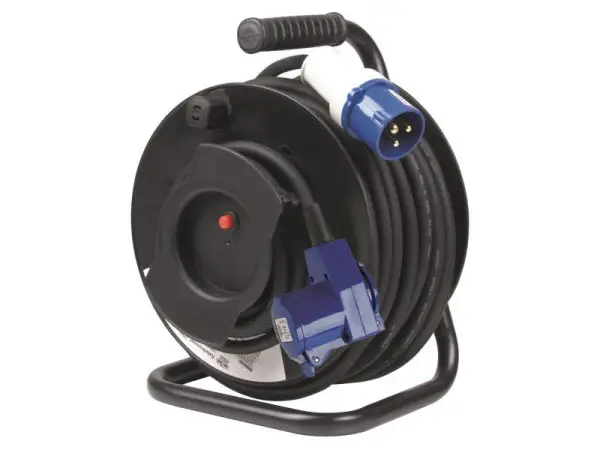 Akce Kabelový buben CEE Carbest H07RN-F 3G2,5 mm², 25 m, s úhlovou CEE a Schuko koncovkou
