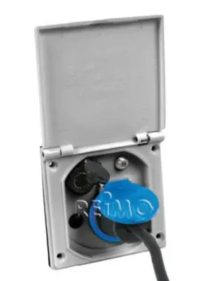 Zásuvka multifunkční. venkovní 230/12V, stříbrně šedá Must-Have