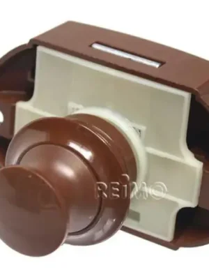 Zamykací systém Push Lock kulatý pro skříně a šuplíky 1 ks hnědá Speciální Cena