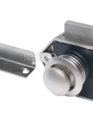 Značkový Zamykací systém Push Lock Mini kulatý pro skříně a šuplíky 1 ks stříbrná