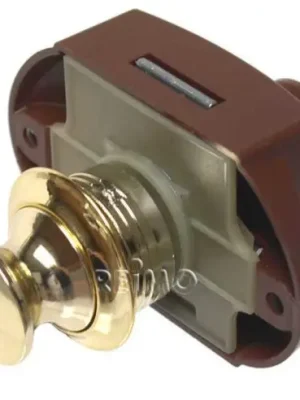 Zamykací systém Push Lock kulatý oboustranný pro skříně a šuplíky 1 ks zlatá Jen Po Omezenou Doba