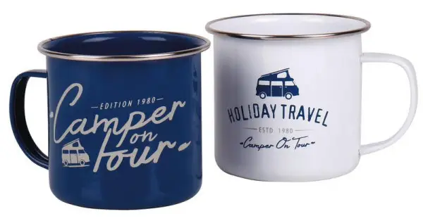 Hrnky smaltované HOLIDAY TRAVEL Bay City, 400 ml, 2ks Finální Výprodej