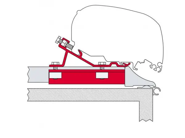 Nejprodávanější Adaptér pro uchycení markýzy Fiamma F65 a F80S na upevňovací tyč Fiamma Fixing Bar Pro L - DO RM41114