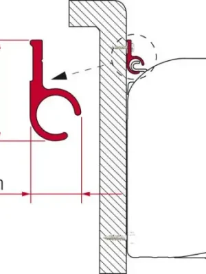 Finální Výprodej Kedrová lista per uchycení markýzy Fiamma F45 délka 400 cm na stěnu