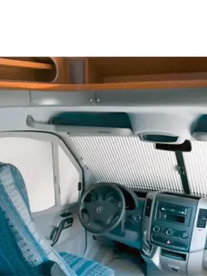 Zatemňovací žaluzie na přední okno REMIfront III per Mercedes Sprinter (2013-)/Crafter (2013-2016) šedá Autentický
