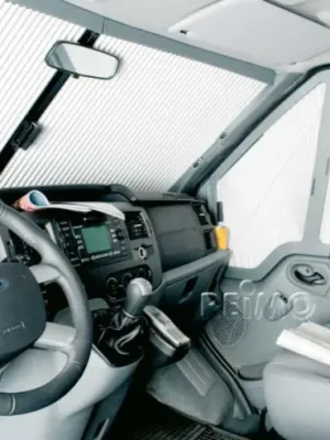 Značkový Zatemňovací žaluzie na boční okna z plisované látky REMIfront IV na Ford Transit Custom V362 (2012-) šedá