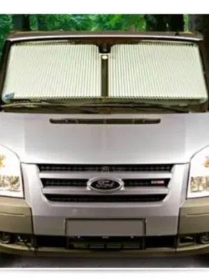 Zatemňovací žaluzie na boční okna z plisované látky REMIfront IV na Ford Transit Custom V363 (2014-) šedá Pouze Dnes