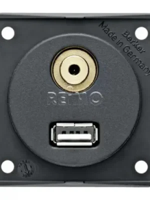 Zásuvka vestavěná, USB/audio, uvolněná, antracitová Oblíbený