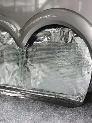 Akční Nabídka Reflexní kryt kola HINDERMANN, tandem, šířka 1550 mm