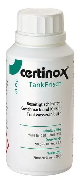 Vysoce Kvalitní Certinox TankFrisch CTF25P – čistič vodovodního systému