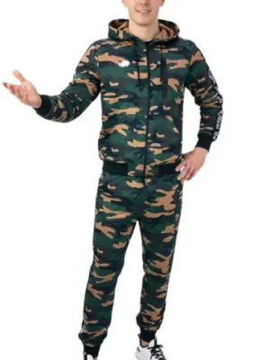 Zlevněný Tepláková souprava SMILODON maskáčová polyester, XXL