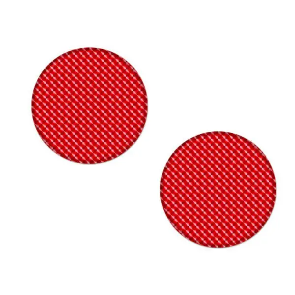 Samolepka odrazka 3D kulatá, 5cm, červená, reflexní prvky, 2ks Novinka