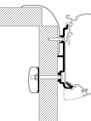 Adaptér Thule markýza 500cm (centimetry) - adaptér Fiat Frankia Cenově Výhodný