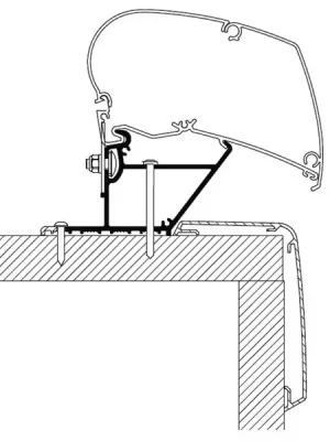Adaptér Thule markýza 450 cm (centimetry) - Rapido Series Compact Dokud Zásoby Vydrží
