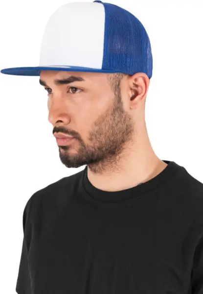 Nejlepší Cena Čepice kšiltovka Snapback, FLEXFIT Yupoong Trucker, šíťkovaná, bílo-světle modrá