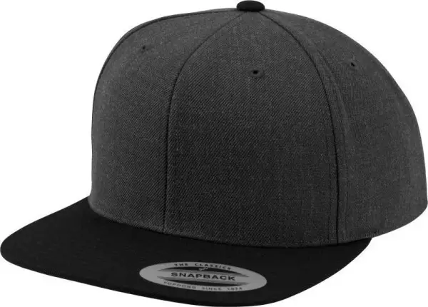 Odeslání Ihned Čepice kšiltovka Snapback, FLEXFIT Yupoong baseballová, černo-tmavě šedá