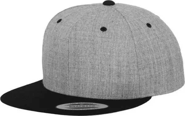 Čepice kšiltovka Snapback, FLEXFIT Yupoong baseballová, černo-světle šedá Výhodná Nabídka