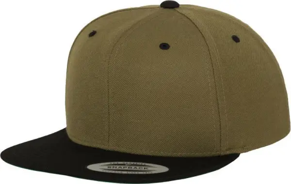 Nejprodávanější Čepice kšiltovka Snapback, FLEXFIT Yupoong baseballová, olivově-černá