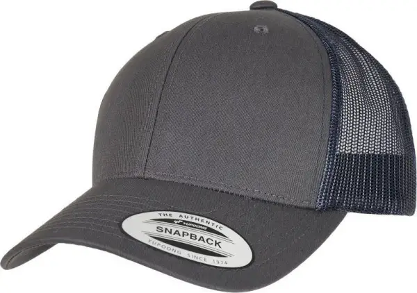 Čepice kšiltovka FLEXFIT Yupoong, Trucker, síťkovaná, tmavě šedo-námořní modrá Bezpečná Platba