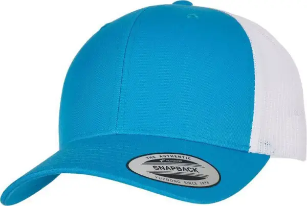 Čepice kšiltovka FLEXFIT Yupoong, Trucker, síťkovaná, tyrkysovo-bílá Nejlepší Volba