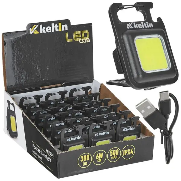 Pracovní světlo mini s magnetem LED COB 6W, 500mAh, 300lm, IPX4 s usb nabíjením Přímo Od Výrobce