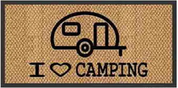 Rohožka kokosová 40x60cm (centimetry) - s potiskem 'I love Camping' Karavan Značkový