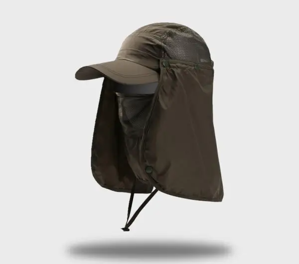 Klobouk outdoorový, hnědý, polyester, Kamper Top Prodej