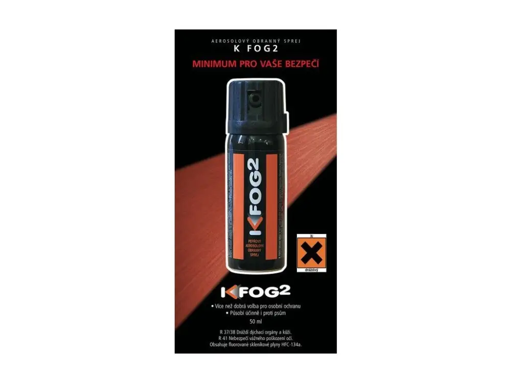 Pepřový obranný sprej K-FOG2 aerosolový 50 ml Koupit Online
