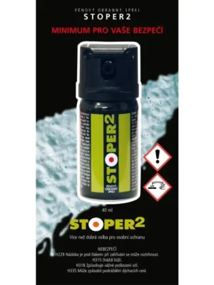 Originální Pepřový obranný sprej STOPER2 pěnový 40 ml