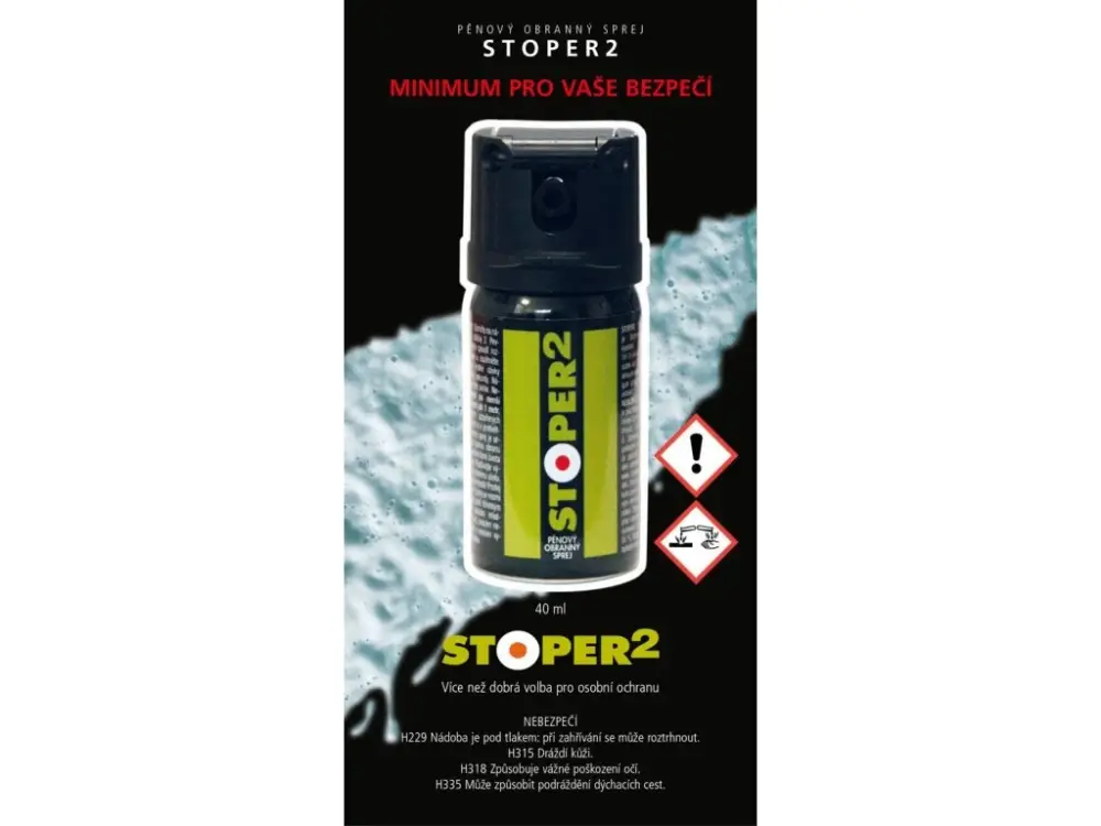 Originální Pepřový obranný sprej STOPER2 pěnový 40 ml