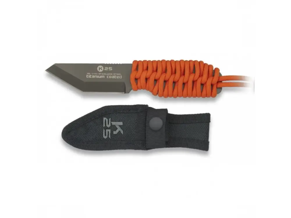 Pouze Dnes Nůž Albainox "PARACORD ORANGE" 15 cm