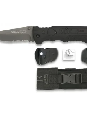 Výprodej Nůž zavírací Albainox K25 se svítilnou NEGRO