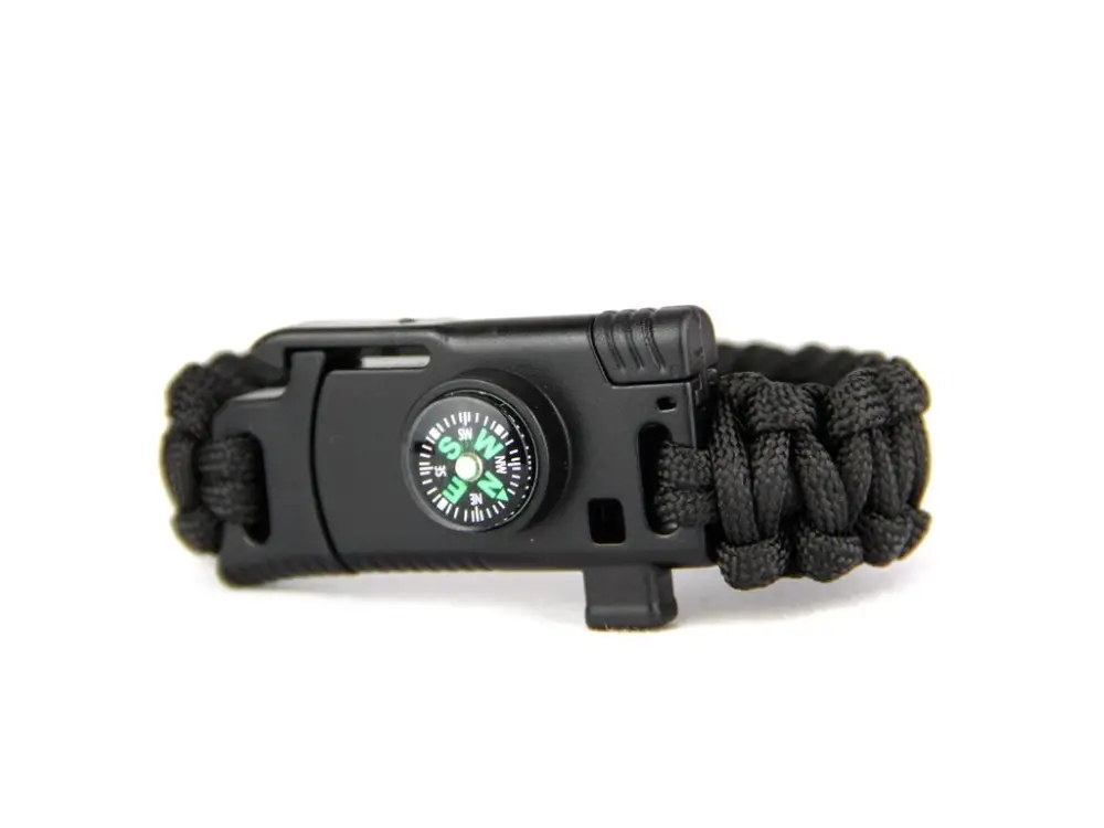 Rychlé Dodání PARACORD multifunkční náramek BLACK