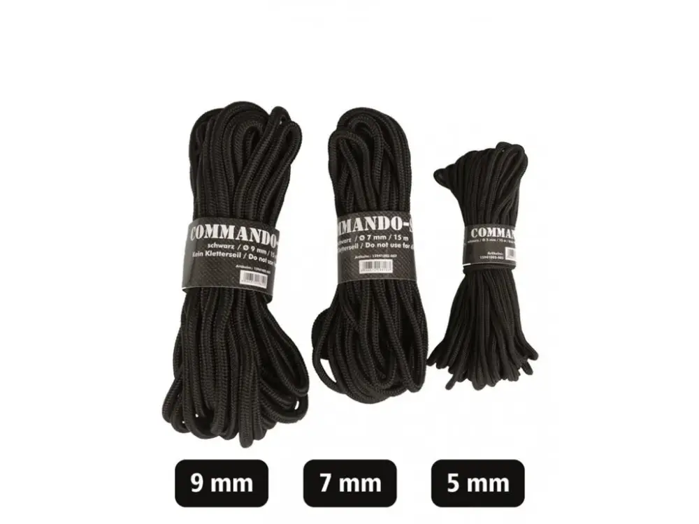 Aktuální Šňůra MIL-TEC Commando 9mm Černá