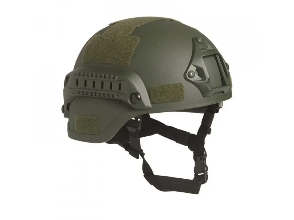 Novinka Helma MIL-TEC US M.I.C.H 2002 W/RAIL Olive - repro