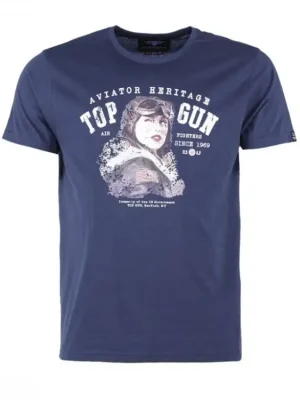 Nejlepší Cena Tričko MIL-TEC krátký rukáv Top Gun "Aviator" Navy