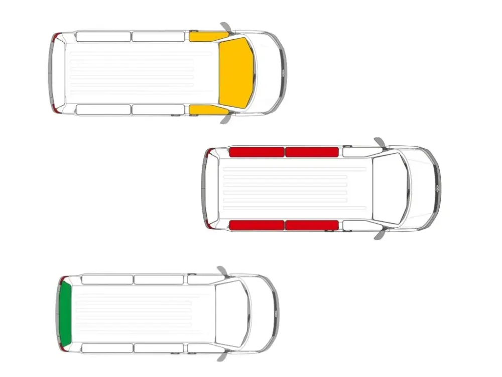 Akce Vnitřní termoclona pro VW T4 - různé varianty umístění