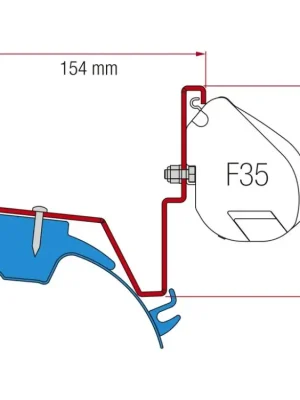 Adaptér Fiamma pro F35, Westfalia Jules Verne Mercedes Vito Novinka