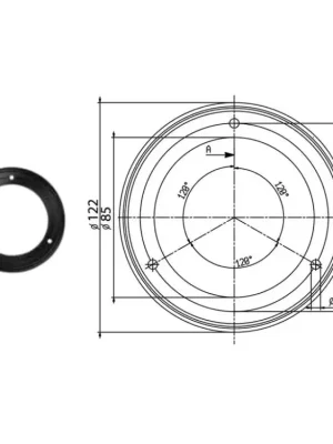 Gumové těsnění pro filtr 123x84 mm, černé Speciální Cena