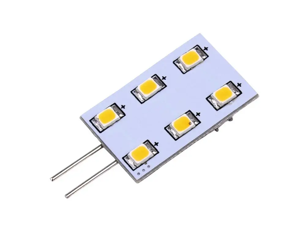 Carbest LED žárovka s paticí G4, 1,2 W, 90 lumenů, 6x teplá bílá SMD Akce
