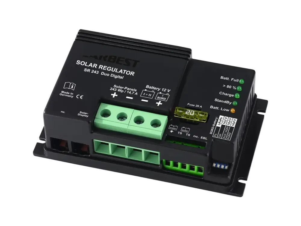 Solární regulátor Carbest SR 243 Duo Digital 12V - PWM regulátor nabíjení Nejlepší Volba