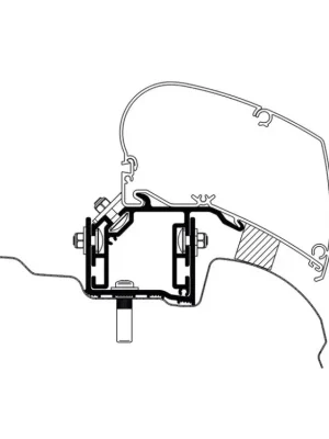 Střešní adaptér Thule Omnistor pro VW Crafter - UK verze Akční Nabídka