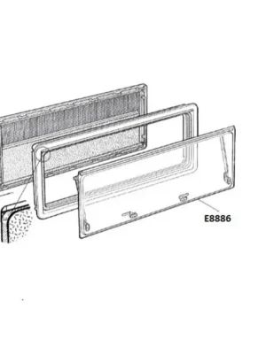 Okenní křídlo S4 500x300mm tmavě šedé Víkendová Akce