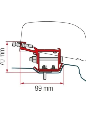 Adaptér pro střešní markýzu F40van Renault Trafic s dlouhým rozvorem od roku 2014 Doprava Zdarma